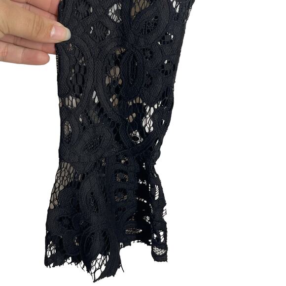 Tularosa X Revolve Skylar Mini Dress Black Lace Size Small V Neck Tie Back - Picture 9 of 12